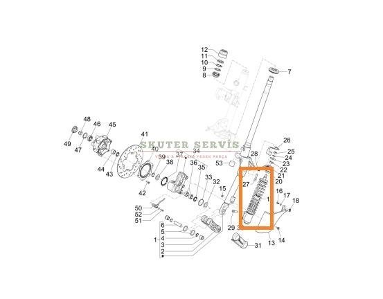 Parça: Gtv 300 Hpe Abs Rst Ön Amorti̇sör