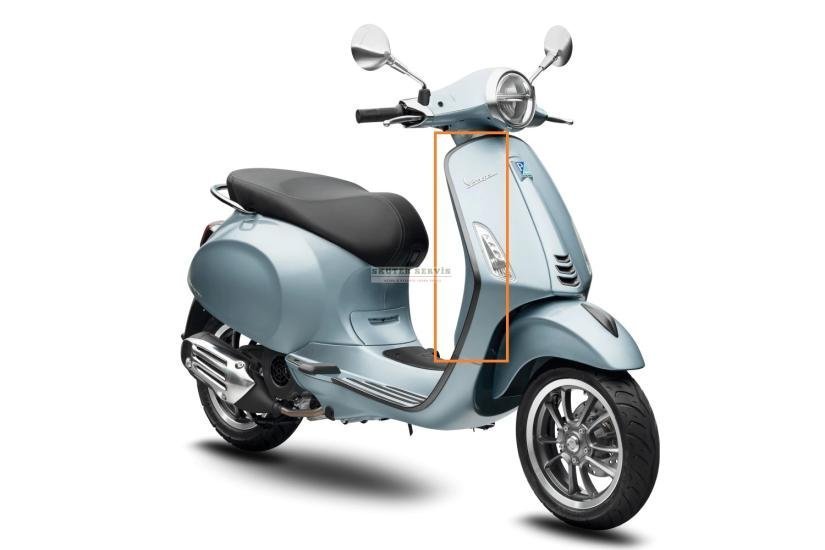 Parça: Pri̇mavera 150 E5 Ön Panel Sağ Üst Çita Mat Gri̇