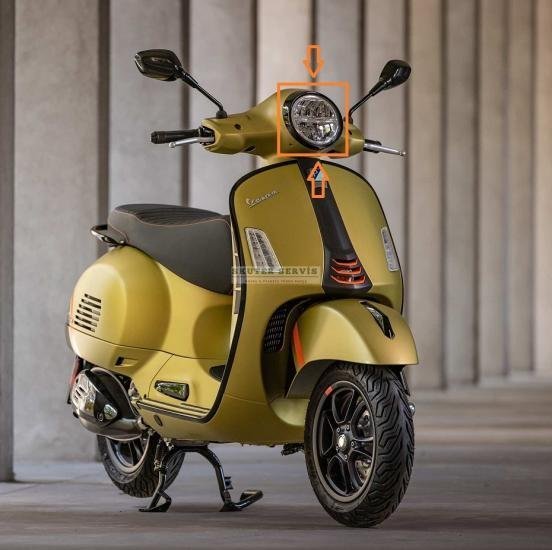 Parça: Gts 125 Abs E5 Far Çerçevesi̇ Si̇yah