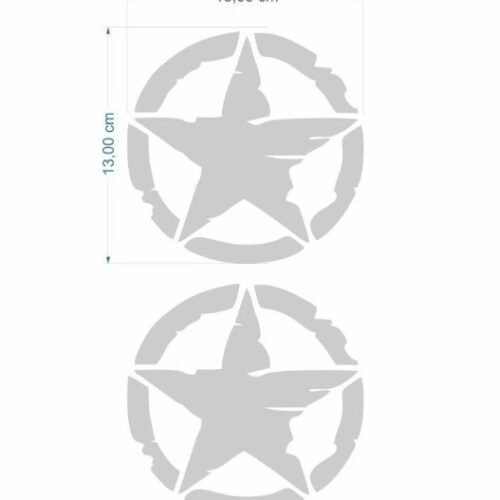 Gogo Sticker 2'li Army Yıldız Gri 13 X 13 Cm