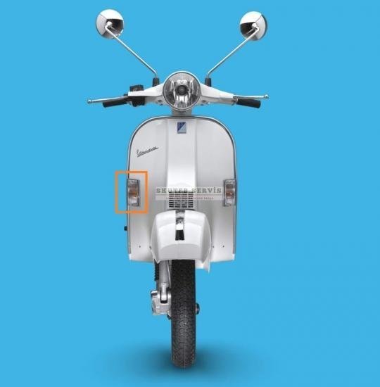 Parça: Vespa PX 150 Ön Sağ Sinyal Camı Şeffaf