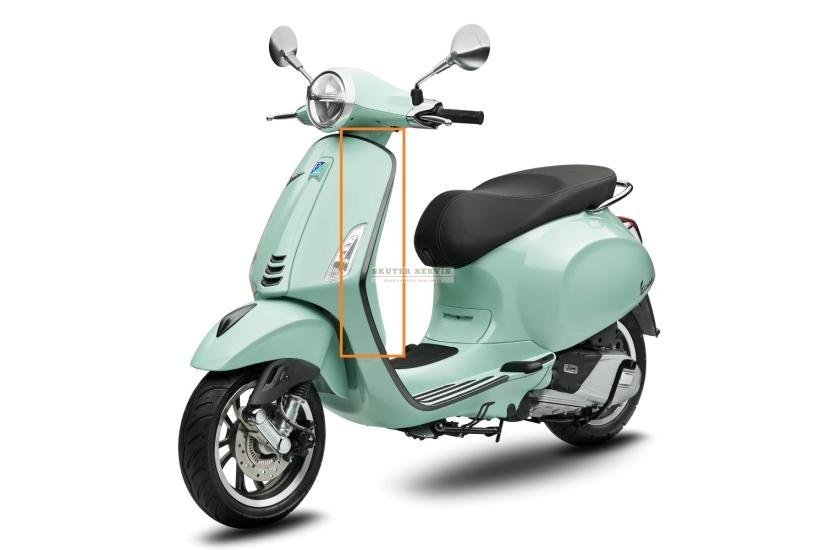 Parça: Pri̇mavera 150 E5 Ön Panel Sol Üst Çita Mat Gri̇